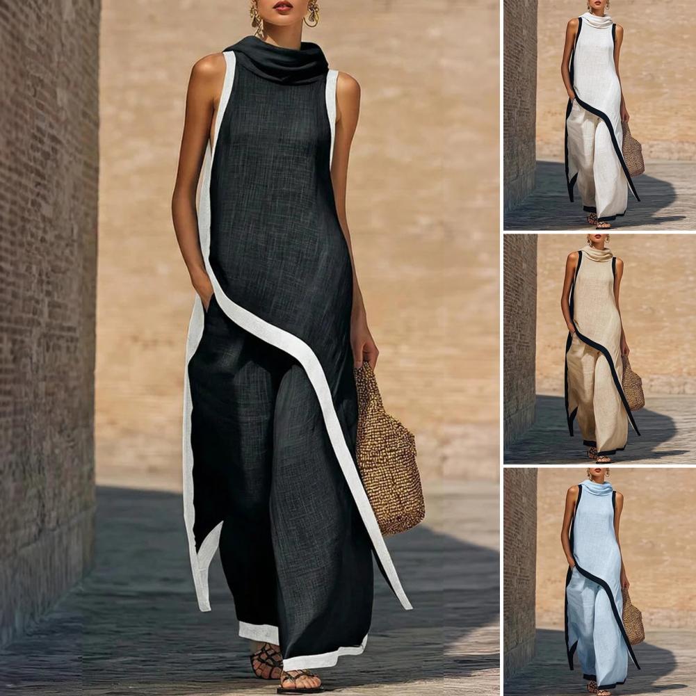 Women Color Block Cotton Linen - огляд і ціна Linen Pant Wide